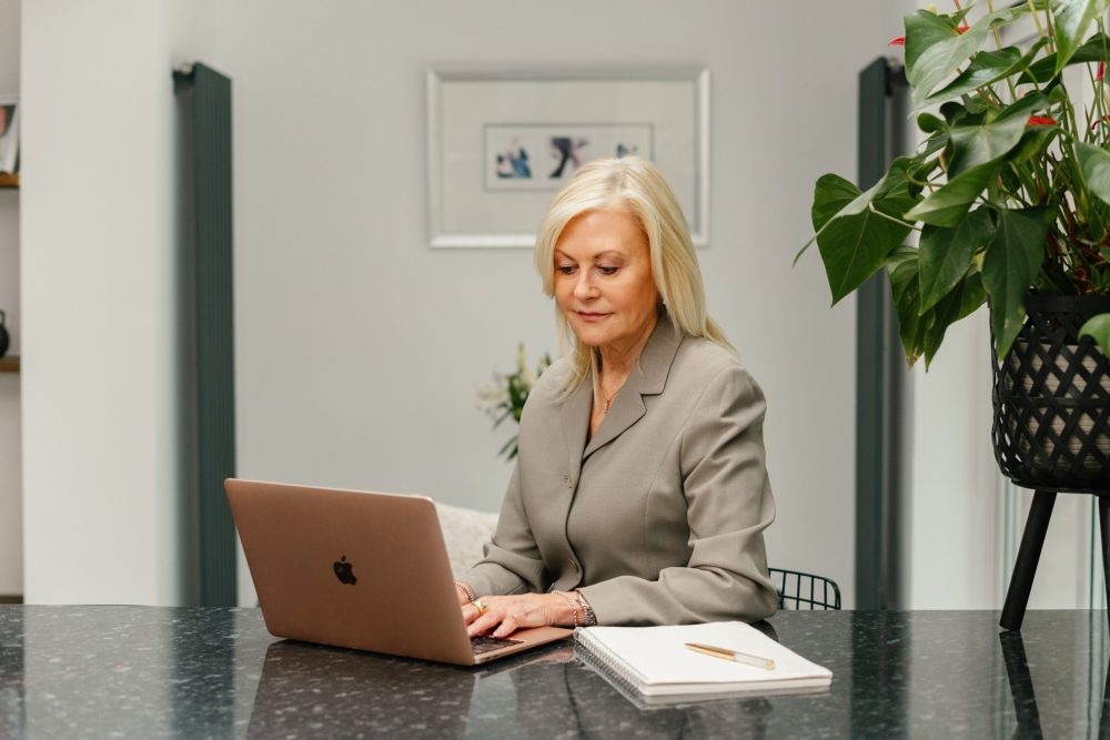 sonia at desk computer